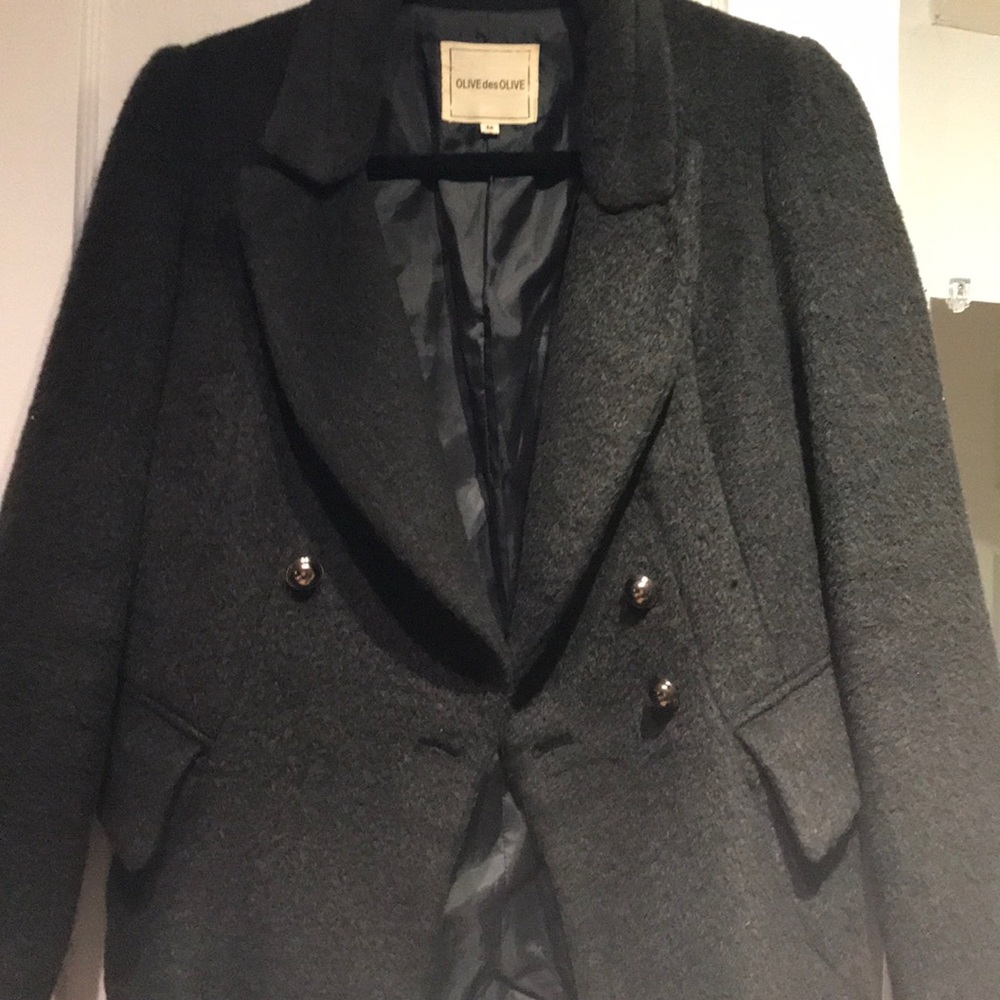 Olive des Olive Wool-Blend Jacket